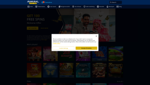 Latest admiralcasino.co.uk screenshot
