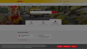 Latest dhl.co.uk screenshot