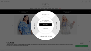 Latest evans.co.uk screenshot