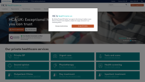 Latest hcahealthcare.co.uk screenshot