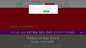 Latest hillarys.co.uk screenshot