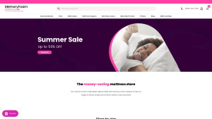 Latest memoryfoamwarehouse.co.uk screenshot